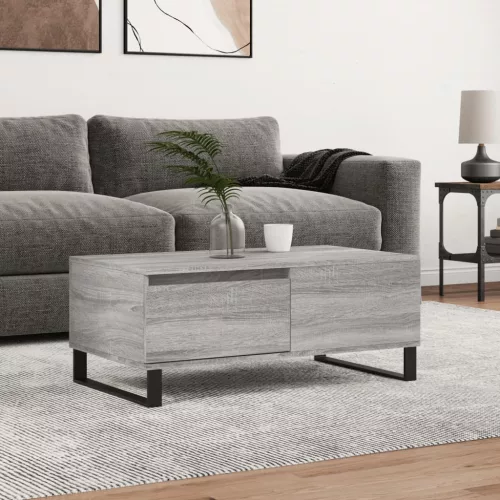 vidaXL szürke sonoma színű szerelt fa dohányzóasztal 90 x 50 x 36,5 cm