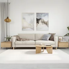   vidaXL 2 db sonoma tölgy szerelt fa dohányzóasztal 50 x 46 x 35 cm