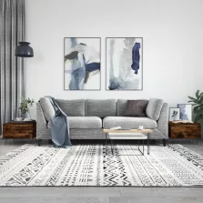   vidaXL 2 db füstös tölgy szerelt fa dohányzóasztal 50 x 46 x 35 cm