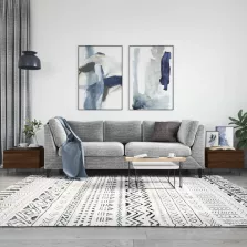   vidaXL 2 db barna tölgyszínű szerelt fa dohányzóasztal 50 x 46 x 35 cm