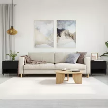   vidaXL 2 db fekete szerelt fa dohányzóasztal 50 x 46 x 50 cm