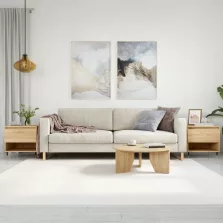   vidaXL 2 db sonoma tölgy szerelt fa dohányzóasztal 50x46x50 cm