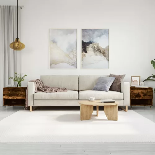 vidaXL 2 db füstös tölgy szerelt fa dohányzóasztal 50 x 46 x 50 cm
