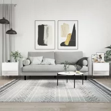   vidaXL 2 db magasfényű fehér szerelt fa dohányzóasztal 50 x 46 x 50 cm
