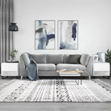   vidaXL 2 db fehér szerelt fa dohányzóasztal 50 x 46 x 50 cm