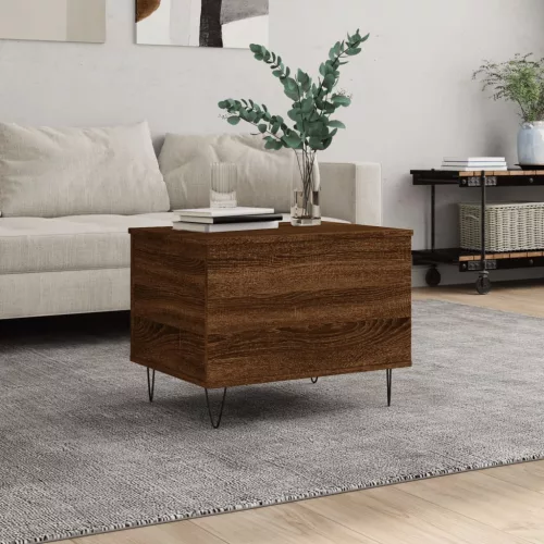 vidaXL barna tölgyszínű szerelt fa dohányzóasztal 60x44,5x45 cm