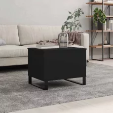 vidaXL fekete szerelt fa dohányzóasztal 60x44,5x45 cm
