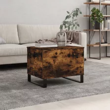   vidaXL füstös tölgy színű szerelt fa dohányzóasztal 60x44,5x45 cm