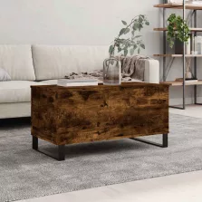   vidaXL füstös tölgy színű szerelt fa dohányzóasztal 90 x 44,5 x 45 cm
