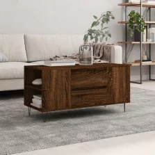   vidaXL barna tölgyszínű szerelt fa dohányzóasztal 102 x 44,5 x 50 cm