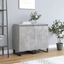   vidaXL 2 db betonszürke szerelt fa tálalószekrény 40 x 35 x 70 cm