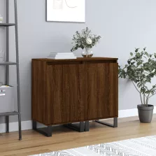   vidaXL 2 db barna tölgy színű szerelt fa tálalószekrény 40x35x70cm