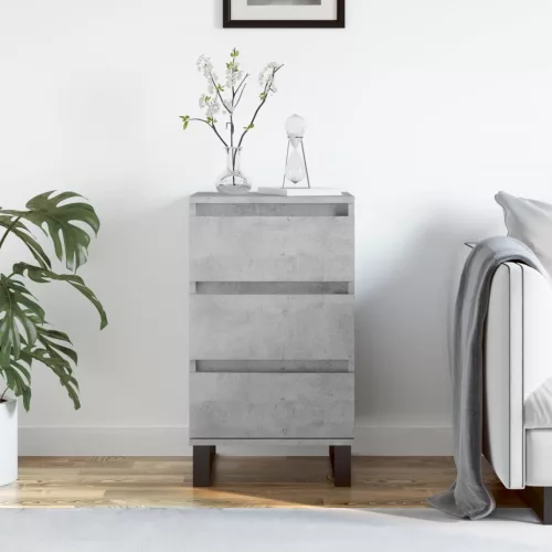 vidaXL betonszürke szerelt fa tálalószekrény 40 x 35 x 70 cm