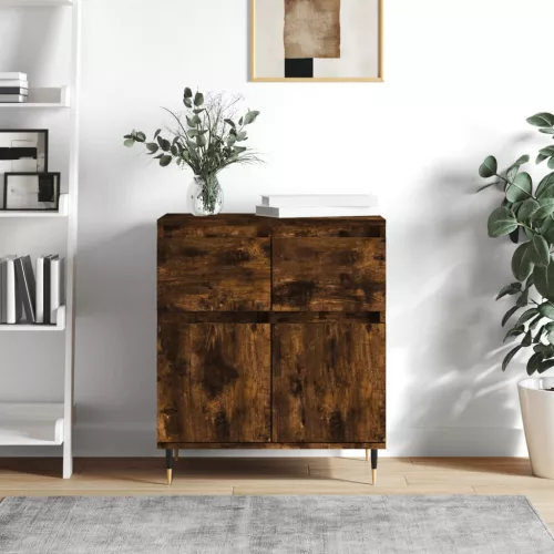vidaXL füstös tölgy színű szerelt fa tálalószekrény 60 x 35 x 70 cm