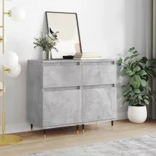   vidaXL 2 db betonszürke szerelt fa tálalószekrény 40 x 35 x 70 cm
