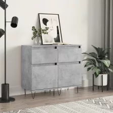   vidaXL 2 db betonszürke szerelt fa tálalószekrény 40 x 35 x 70 cm