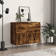   vidaXL 2 db sonoma tölgy színű szerelt fa tálalószekrény 40x35x70 cm