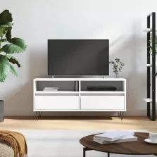 vidaXL fehér szerelt fa TV-szekrény 100x34,5x44,5 cm