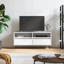   vidaXL magasfényű fehér szerelt fa TV-szekrény 100 x 34,5 x 44,5 cm
