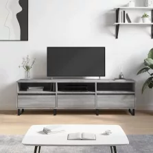   vidaXL szürke sonoma színű szerelt fa TV-szekrény 150x30x44,5 cm
