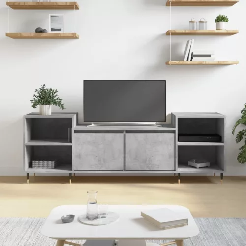 vidaXL betonszürke szerelt fa TV-szekrény 160x35x55 cm