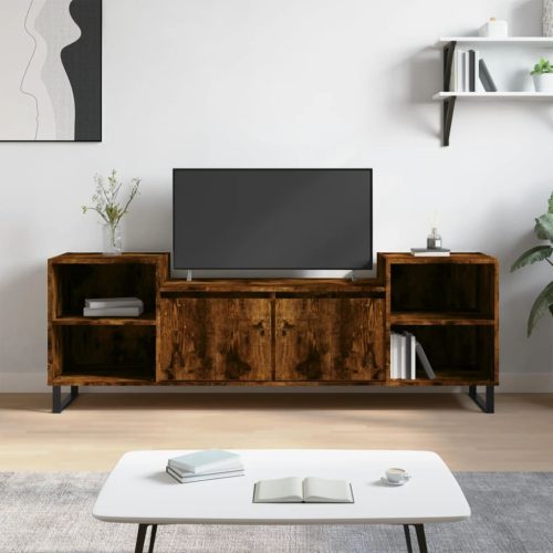 vidaXL füstös tölgyszínű szerelt fa TV-szekrény 160x35x55 cm