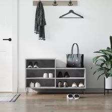 vidaXL betonszürke szerelt fa cipőszekrény 102x36x60 cm