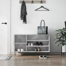vidaXL betonszürke szerelt fa cipőszekrény 102x36x60 cm