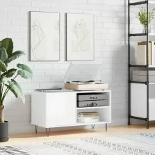   vidaXL magasfényű fehér szerelt fa hanglemezszekrény 85x38x48 cm