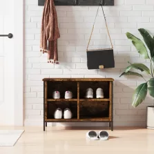   vidaXL füstös tölgy színű szerelt fa cipőszekrény 69 x 35 x 50 cm