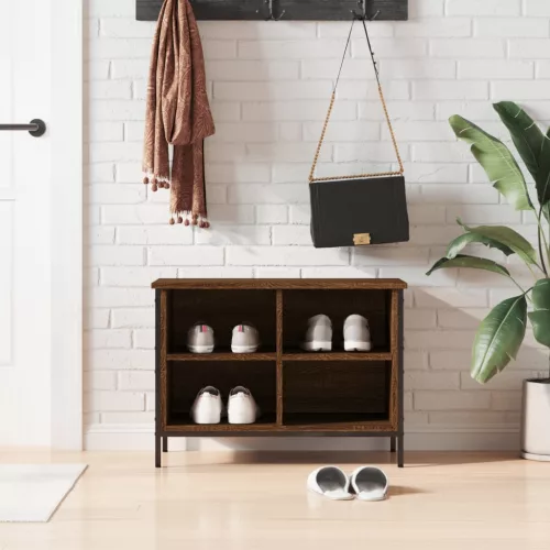 vidaXL barna tölgyszínű szerelt fa cipősszekrény 69x35x50 cm