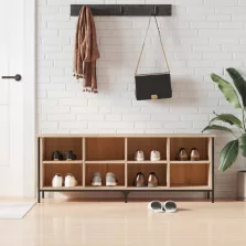   vidaXL sonoma tölgy színű szerelt fa cipőszekrény 131 x 35 x 50 cm