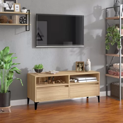 vidaXL sonoma tölgyszínű szerelt fa TV-szekrény 100x34,5x44,5 cm