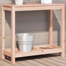   vidaXL tömör duglászfenyő ültetőasztal polccal 82,5 x 35 x 75 cm