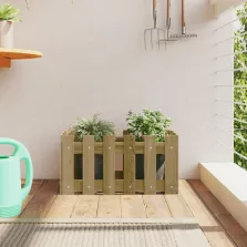   vidaXL impregnált fenyőfa növénytartó léces kialakítással 60x30x30 cm