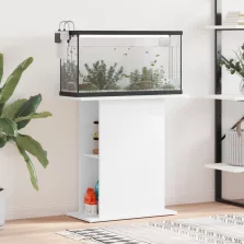 vidaXL fehér szerelt fa akváriumi állvány 75x36x72,5 cm