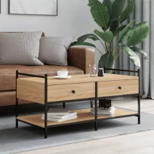   vidaXL sonoma tölgy színű szerelt fa dohányzóasztal 99x50x50 cm