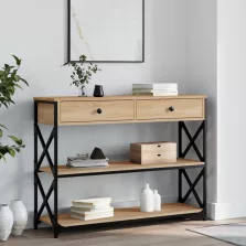   vidaXL sonoma tölgy színű szerelt fa tálalóasztal 100x28x75 cm