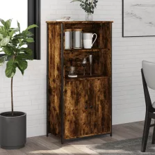   vidaXL füstös tölgy színű szerelt fa magasszekrény 62x36x121,5 cm