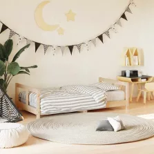 vidaXL tömör fenyőfa gyerekágykeret 80 x 160 cm