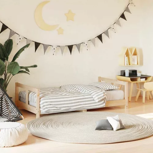 vidaXL tömör fenyőfa gyerekágykeret 80 x 160 cm