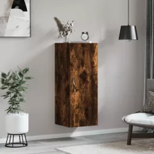   vidaXL füstös tölgy színű szerelt fa fali szekrény 34,5 x 34 x 90 cm
