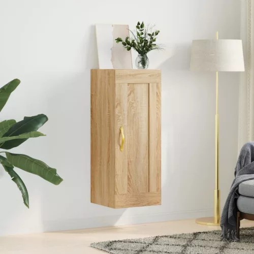 vidaXL sonoma tölgy szerelt fa fali szekrény 34,5x34x90 cm
