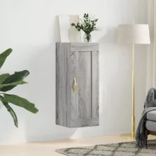   vidaXL szürke sonoma szerelt fa fali szekrény 34,5x34x90 cm