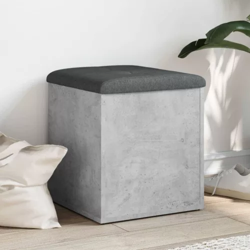 vidaXL betonszürke szerelt fa tárolópad 42 x 42 x 45 cm