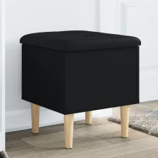 vidaXL fekete szerelt fa tárolópad 42x42x46 cm