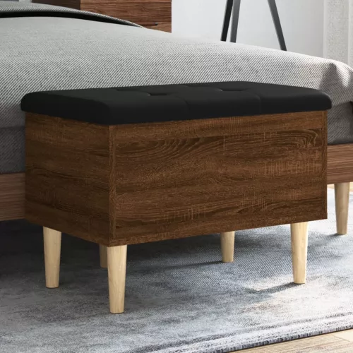 vidaXL barna tölgy színű szerelt fa tárolópad 62x42x46 cm