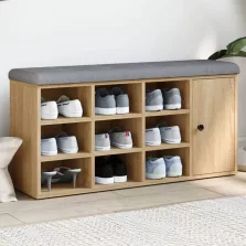   vidaXL sonoma tölgy színű szerelt fa cipőtároló pad 102 x 32 x 50 cm