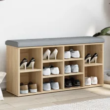   vidaXL sonoma tölgy színű szerelt fa cipőtároló pad 102 x 32 x 50 cm