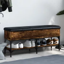   vidaXL füstös tölgy színű szerelt fa cipőpad 102 x 32 x 45 cm